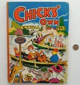 Vintage 1953 Chicks Own Annual old 1950s childrens book stories cartoons puzzles